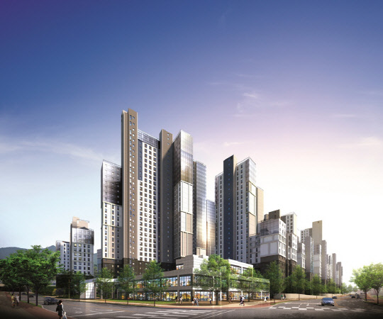 과천자이 단지내상가 투시도. <GS건설 제공>